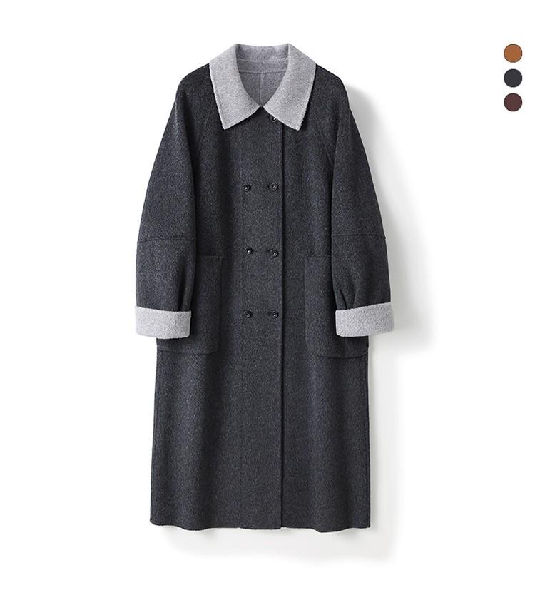 

Пальто женское приталенное длинное из кашемировой шерсти в корейском стиле, легкая роскошь, двустороннее (Коллекция Осень/Зима 2025) S