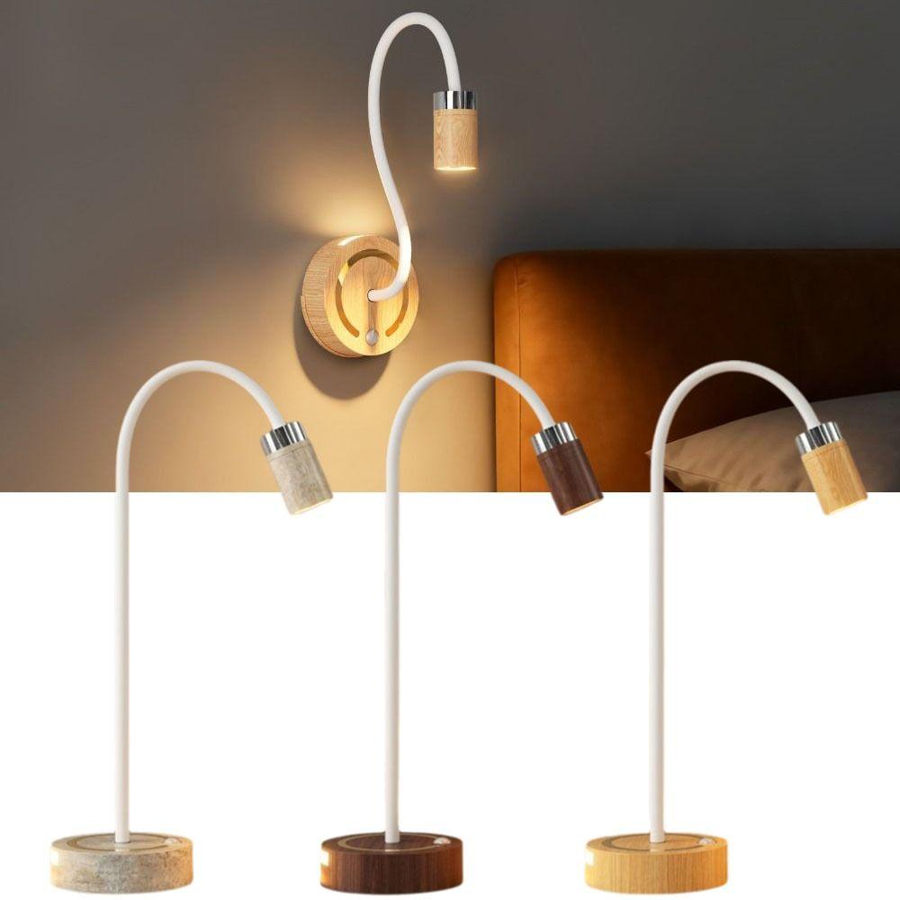 Modern Design LED Charging Nightstand Lamp Touch Control Body Detection No Wiring Required Lamp Desktop Lamp Ambience Lighting