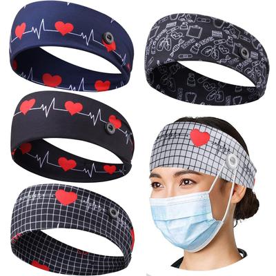 1PCS Wide Nurses Headbands Non Slip Elastic Ear  For Women Men Doctors Sweatband Head Wrap