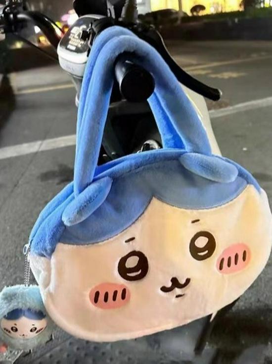Usagi Chiikawa Plush Cartoon Face Handbag – Single Shoulder Funny Expression Bag
