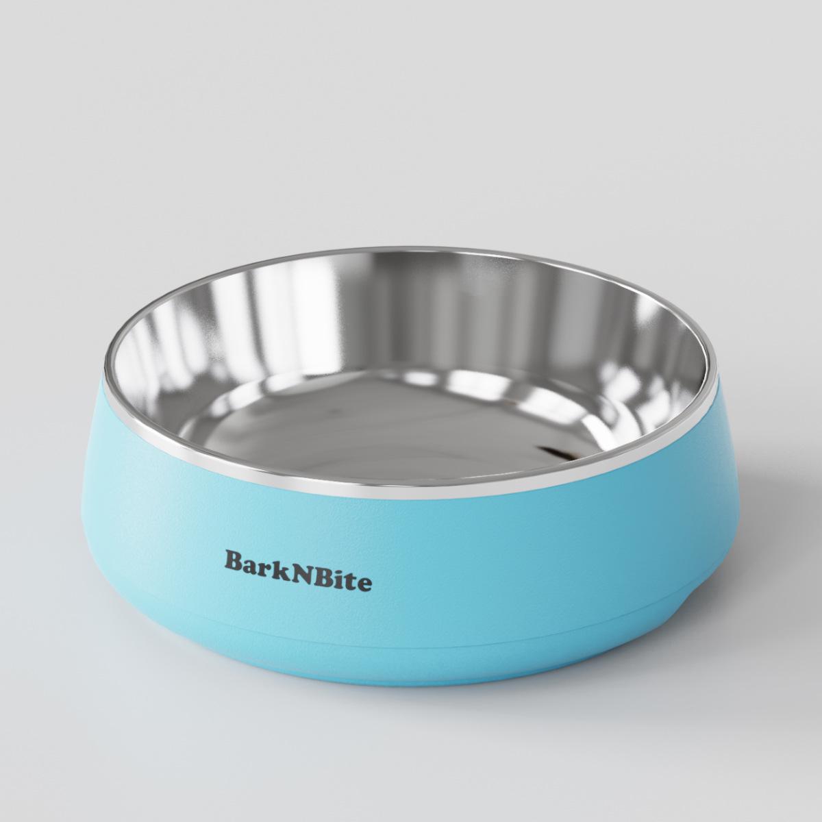 

Lake Blue Anti-Tip Stainless Steel Dog Bowl for Medium & Large Pets with Slow Feeder