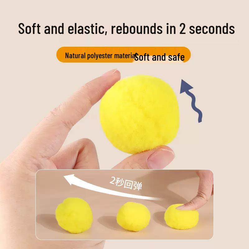 Interactive Plush Cat Teaser: Silent, High Elasticity, Bite-Resistant Boredom Buster.