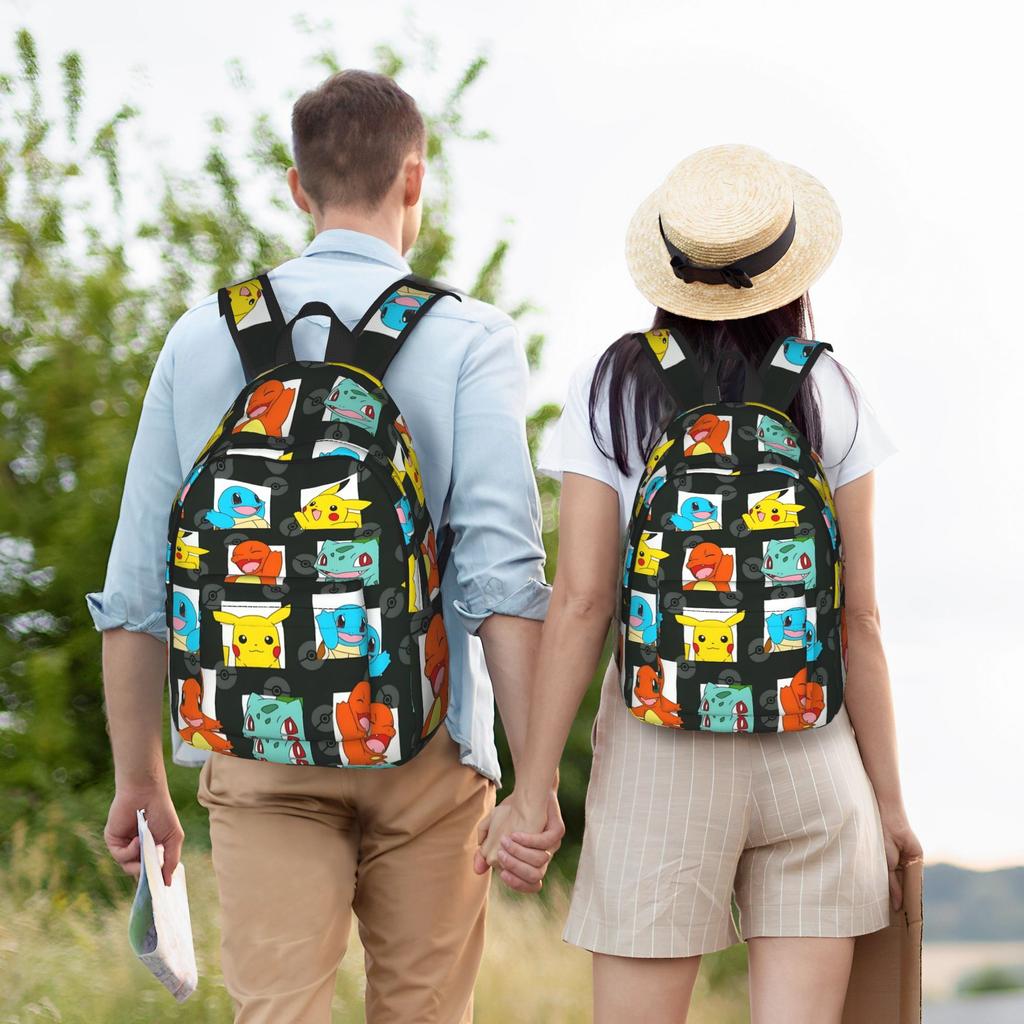 Fashion Pokemon Logo Backpack Mochilas Daily Office Work Large Capacity Rucksack