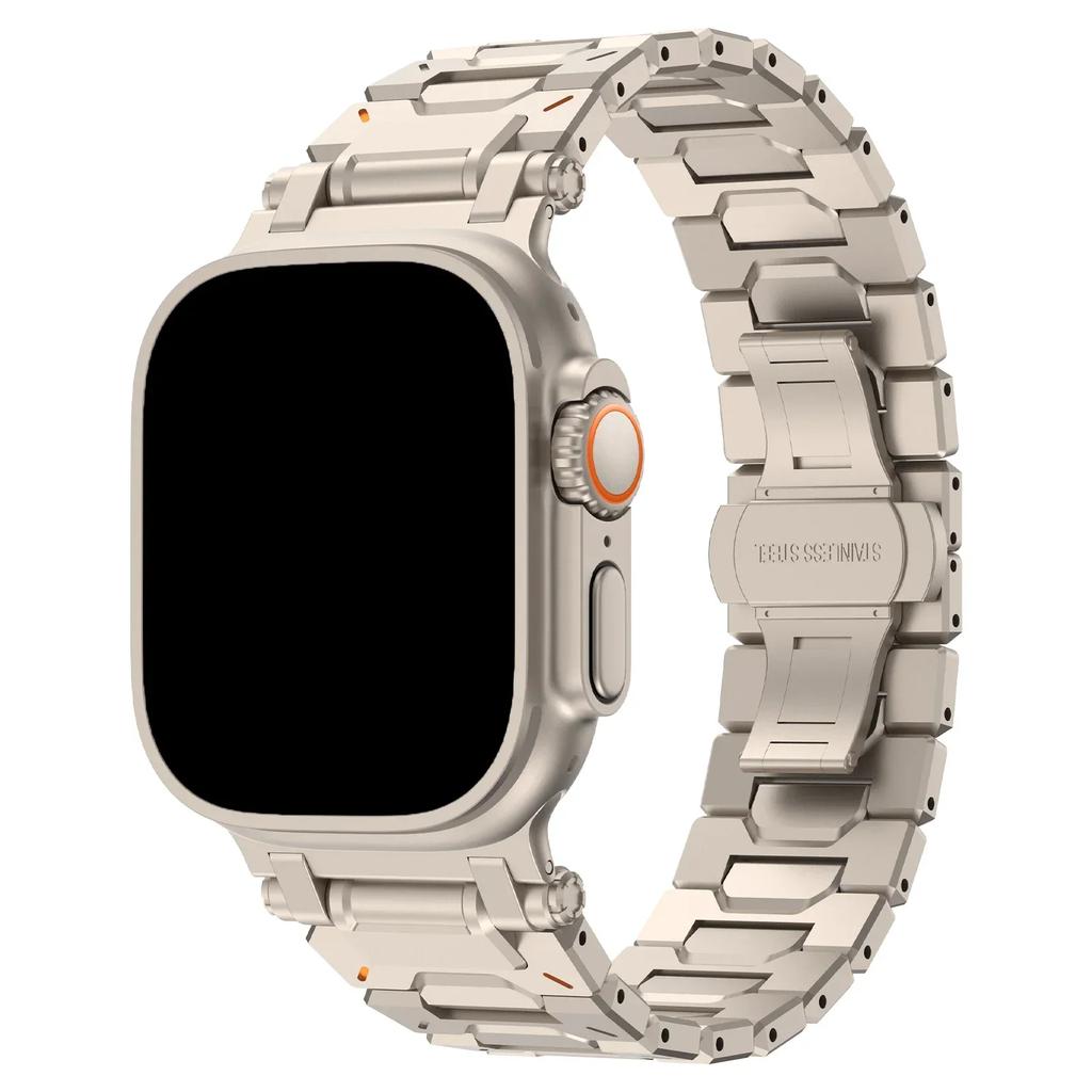 Luxury Bracelet For Apple Watch Ultra 2 1 49mm Band For iWatch Series 10 46mm 9 8 7 6 5 Se 44mm 45mm 42mm Stainless Steel Strap