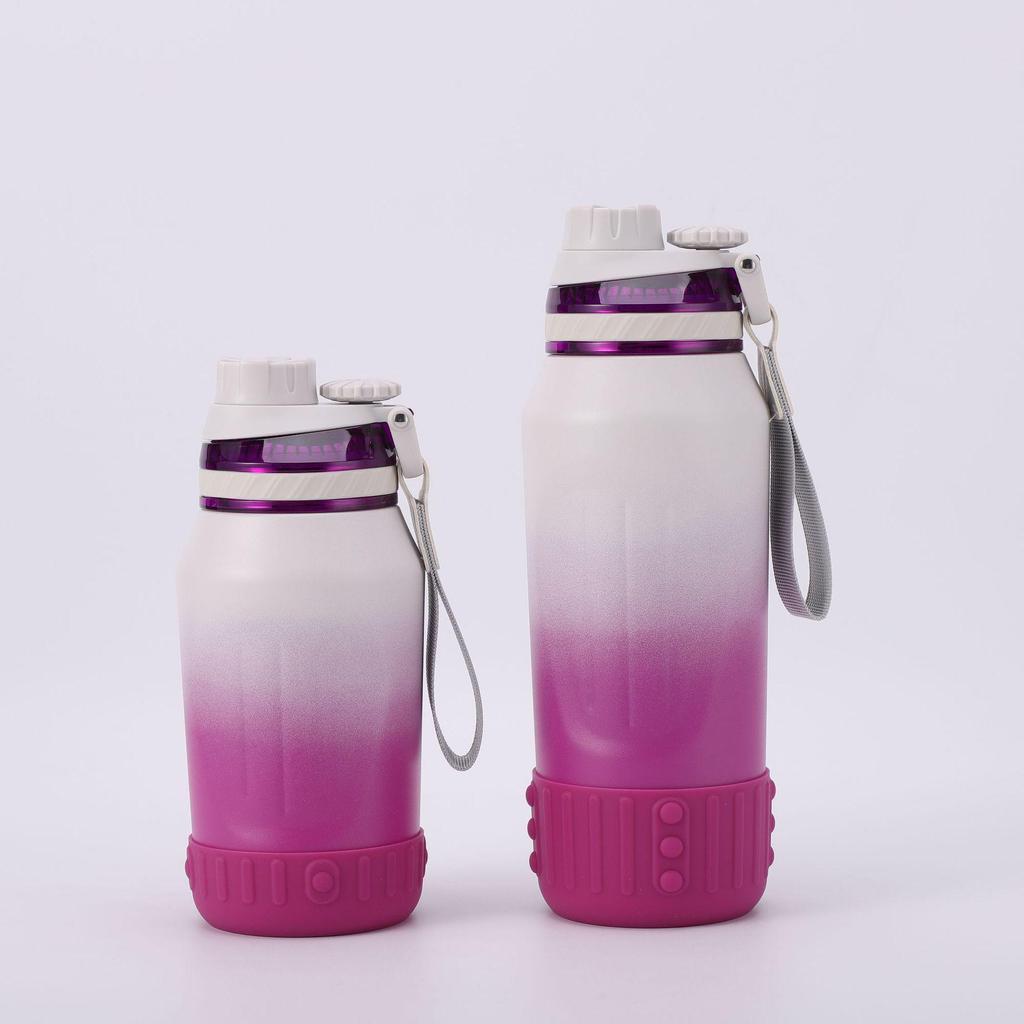 316 Stainless Steel Insulated Women's Sports Water Bottle, Large Capacity, Portable with Carry Rope for Outdoor Activities