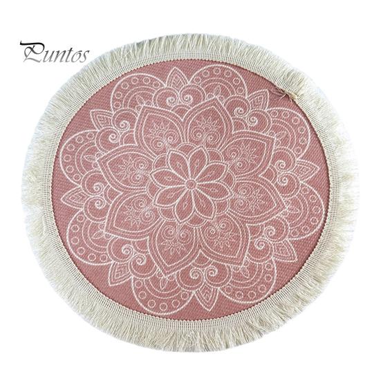 Descanso de Panela Antiderrapante para Cozinha, Jogo Americano Tecido de Algodão Estilo Boho, Jogo Americano de Mesa com Franjas de Borla para Pratos de Jantar, Jogo Americano Lavável a Quente, Suporte de Panela Resistente para Pratos Quentes,