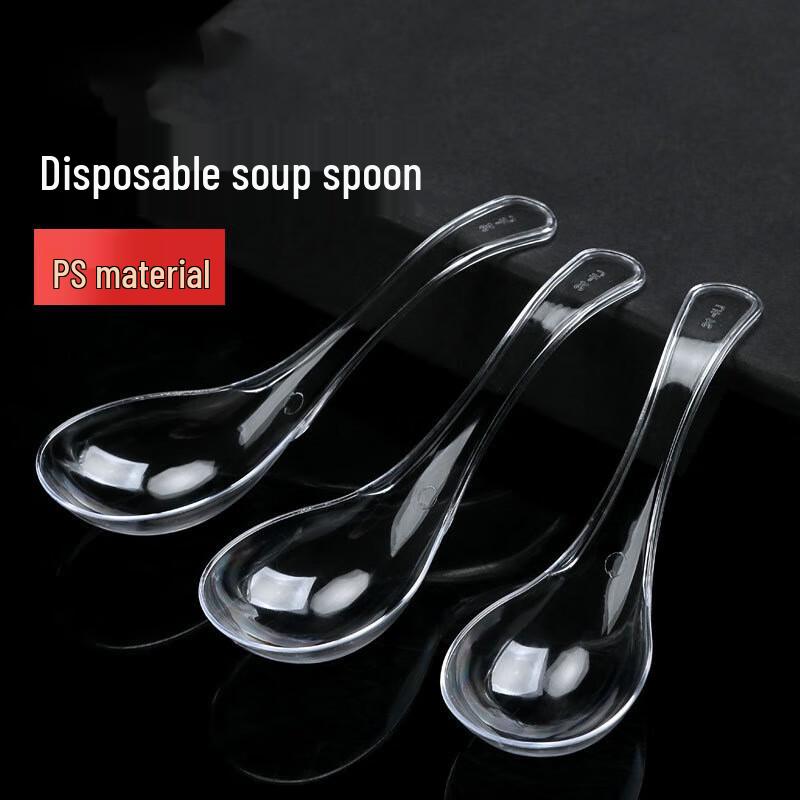 Xidien 12cm Transparent Disposable Spoons