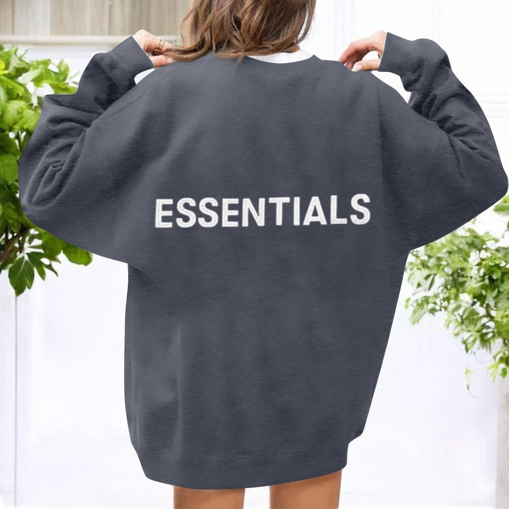 Sudadera con Capucha Casual de Manga Larga Holgada con Estampado Unisex y Cuello Redondo