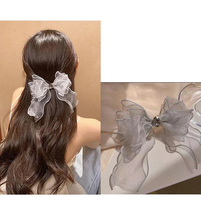 Large Bowknot Hair Claws Clip Shark Claw Hair Clips Solid Bow Hairpin Barrettes For Ponytail Women Hair Accessories Headband