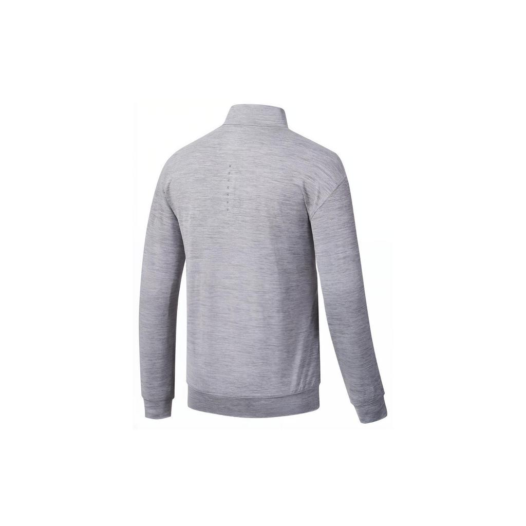 SAUCONY Sports Lifestyle Series Stand Collar Pullover Letter Drop Shoulder Long Sleeve Knit Sweater Men Sweater Light-Flower-Gray SC2249104A-MG23