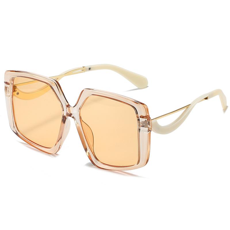 Luxury Square Sunglasses Women Brand Designer Sun Glasses Ladies Large Retro Black Eyeglasses