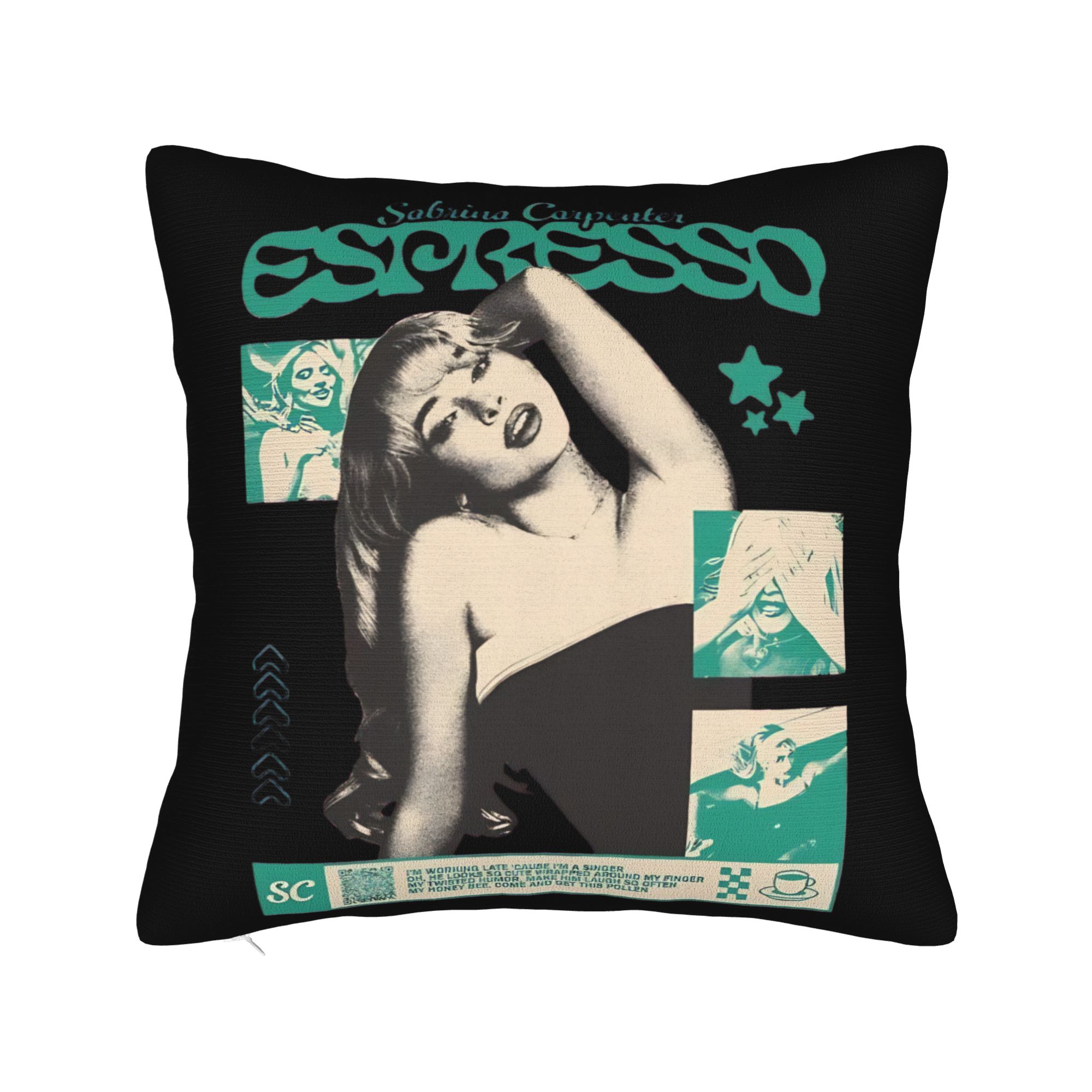 

Pillow Cover Sabrina Carpenter American Singer Funny Pillow Case For Sofa Bedroom Home Decor Pillowcases 12x12Inch