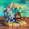 1343PCS MOC Flower Moon House Micro Building Block wooden house Model Diamond Brick Toy for Children Desk Decoration