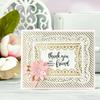 Fustelle in metallo con cornice rettangolare a forma di fiore, fai da te, scrapbooking, biglietti, album, stencil