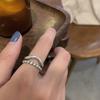 Anello Semplice Retrò Industria Pesante Argento Sterling 925 da Donna Senso di Alta Gamma Lusso Leggero Coreano Ins Vento Freddo Design di Nicchia Gioielleria