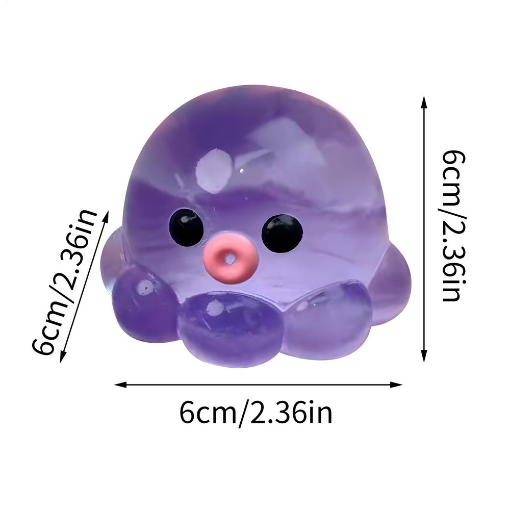 Squishy Toys Homemade Bubble Hairstyle Game Stress Ball Clear Crystal Octopus Squeeze Toy Stress Relief Toy Birthday Gift for Ki
