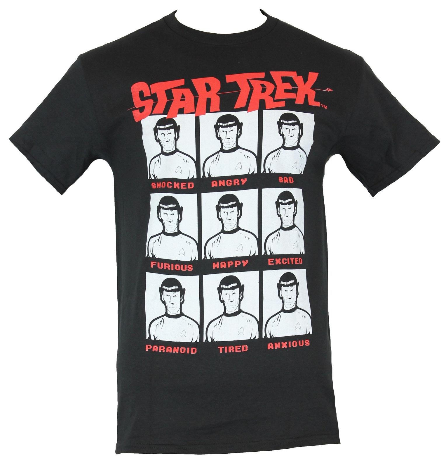Star Trek Adult New T-Shirt - The Many Emotions of Spock Pic XXXXL