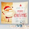 Merry Christmas Cute Santa Claus Tapestry Large Fabric Wall Tapestry Home Living Room Bedroom Background Decor Beach Blanket