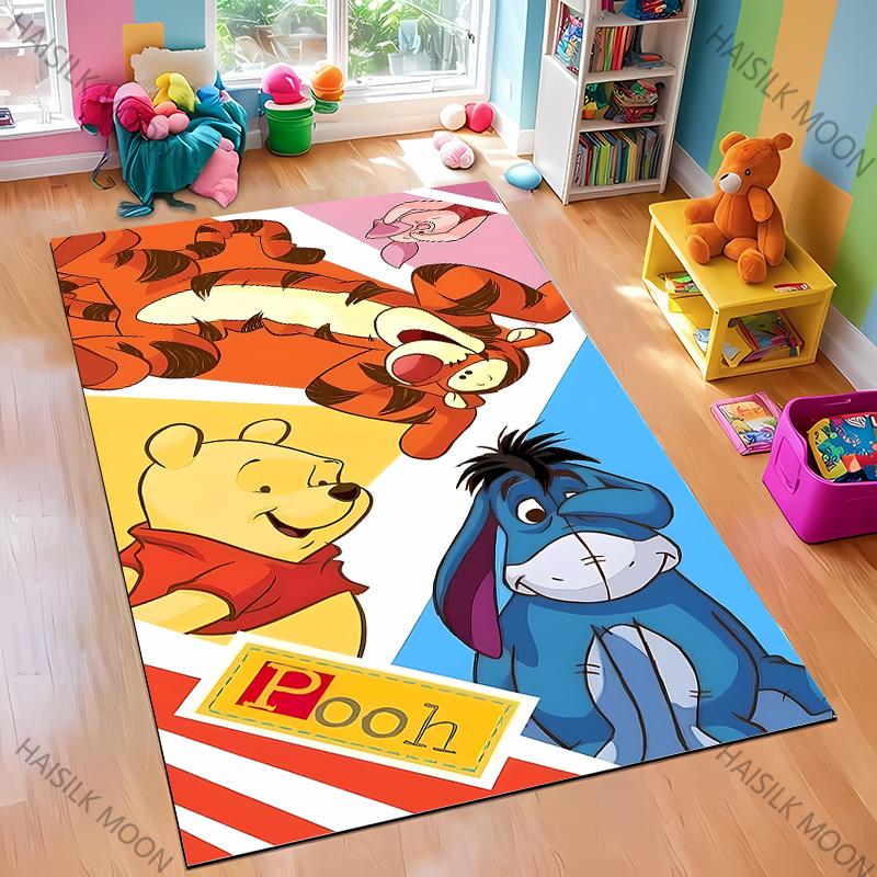 1PC Winnie The Pooh Eeyore Theme Rug Bedroom Living Room Carpet for Floor Mat Home Decor Non-Slip Floor Pad Rug Gift Potdemiel