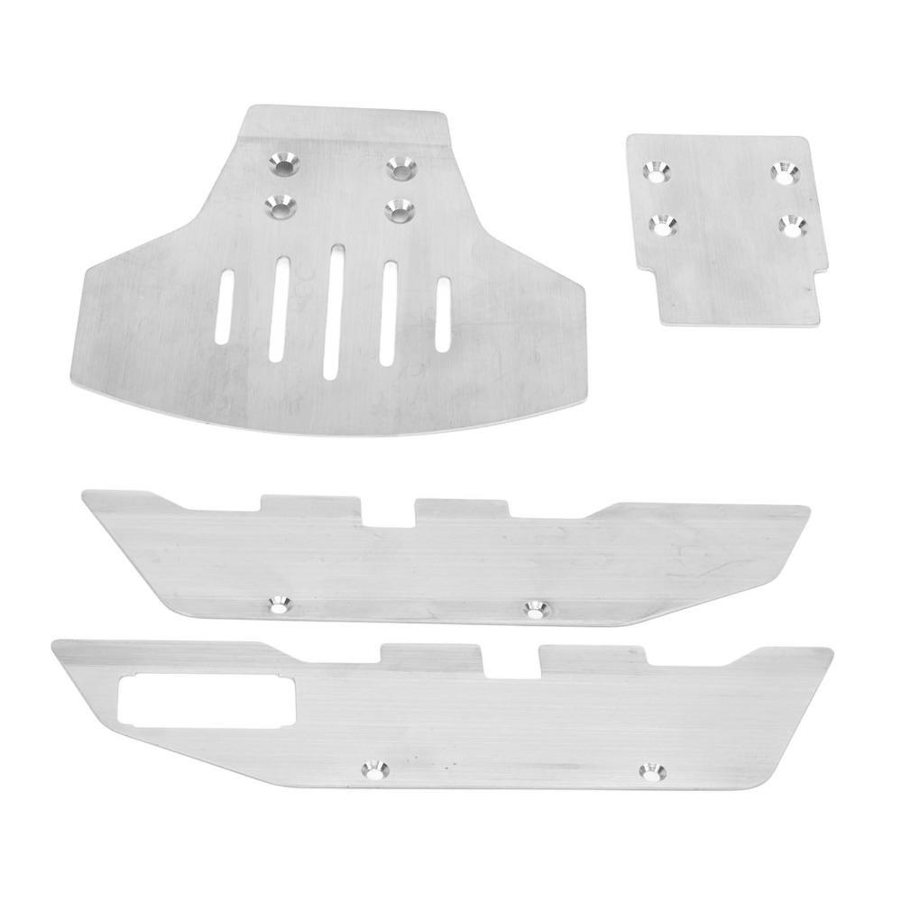 Stainless Steel Skid Plate Guard Chassis Armor for Traxxas 2WD 1/10 RC Car Upgrade Parts