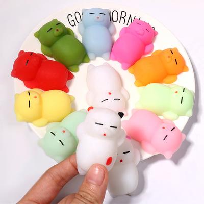 6Pcs Kitten Squeeze Toys Cute Cat Stress Relief Anti-Anxiety Fidget Sensory Toy Portable Relaxation Gift for Adults Office