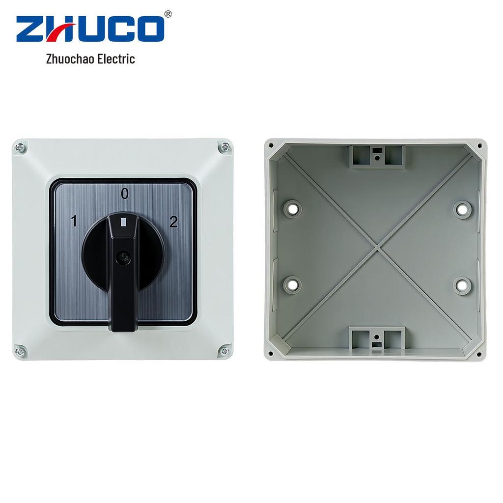 Zhuochao SZW26-160/D202.2BF Universal Changeover Switch: 2 Sections, 3 Gears, Protective Box