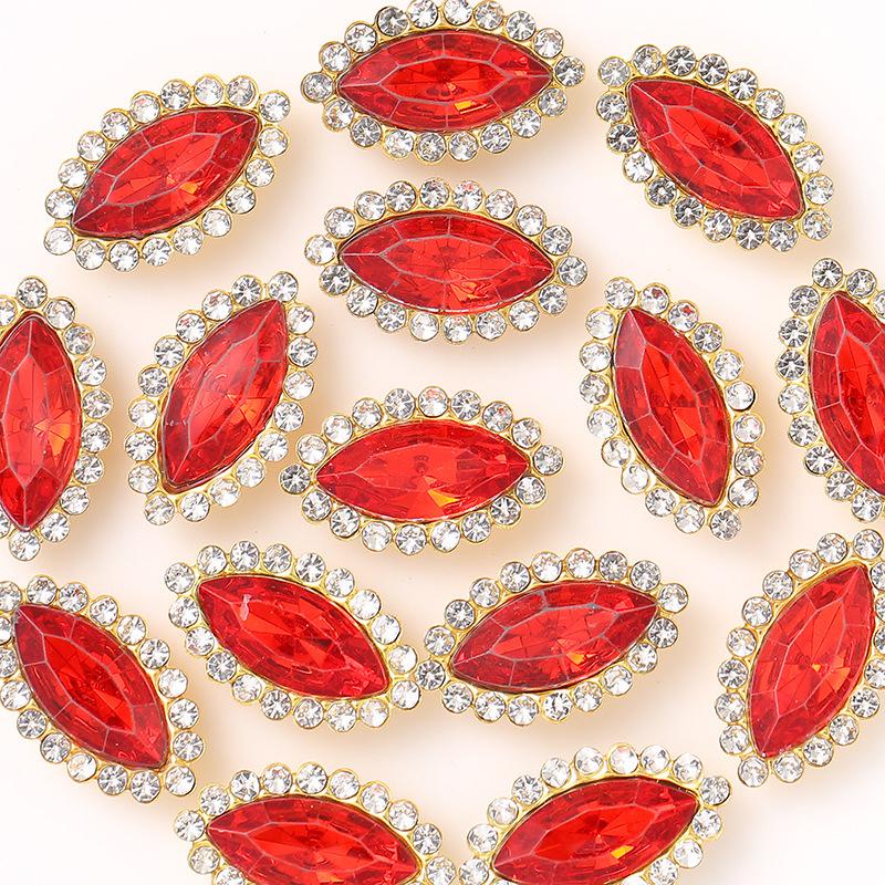 Hand-Sewn Rhinestone Sunflower Crystal Clasp DIY Clothing Accessory