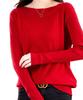 Elixio Rib Knit Long Solid Office Women's Sweater, Sleeve, Lightweight, Color, Simple, Elegant, Slimming, Basic, Wear, Fall/Winter (JP, Alphabet, M,