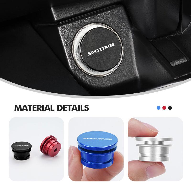 2pcs Car Cigarette Lighter Dust Cover Auto Accessories For KIA Sportage Ceed Sorento Niro Cadenza Proceed Sephia