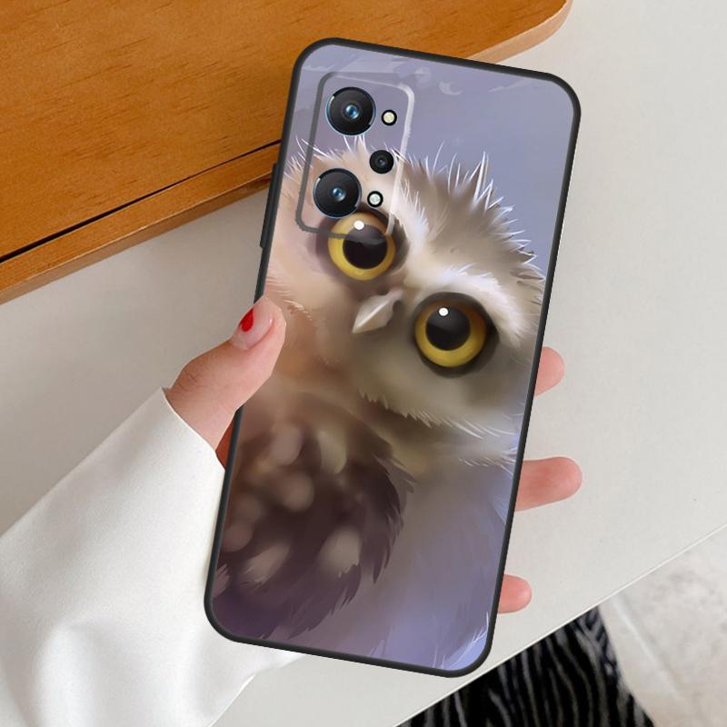 Owl Watercolor Animal For Realme C53 C51 C55 C67 C30 C31 C33 C35 C21Y C25s GT5 9 10 11 12 Pro Plus GT Neo 6 Case