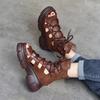 Fashion Outdoor Sandals for Women Wedge Women Shoe New Women Leather Sandals Cool Ankle Boots Platform Shoes Sandalias De Mujer