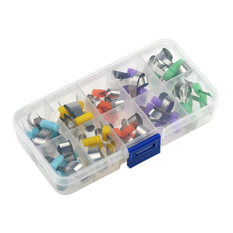 Dentale kieferorthopädische Formplatte, abschnittsweise, konturierte Metallmatrizen für Erwachsene/Kinder, gemischte Farben