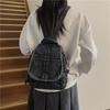 Fashion Dual-Use Denim Backpack Multi-Functional Denim Fabric Travel Bag Large Capacity Retro Backpack Casual Use