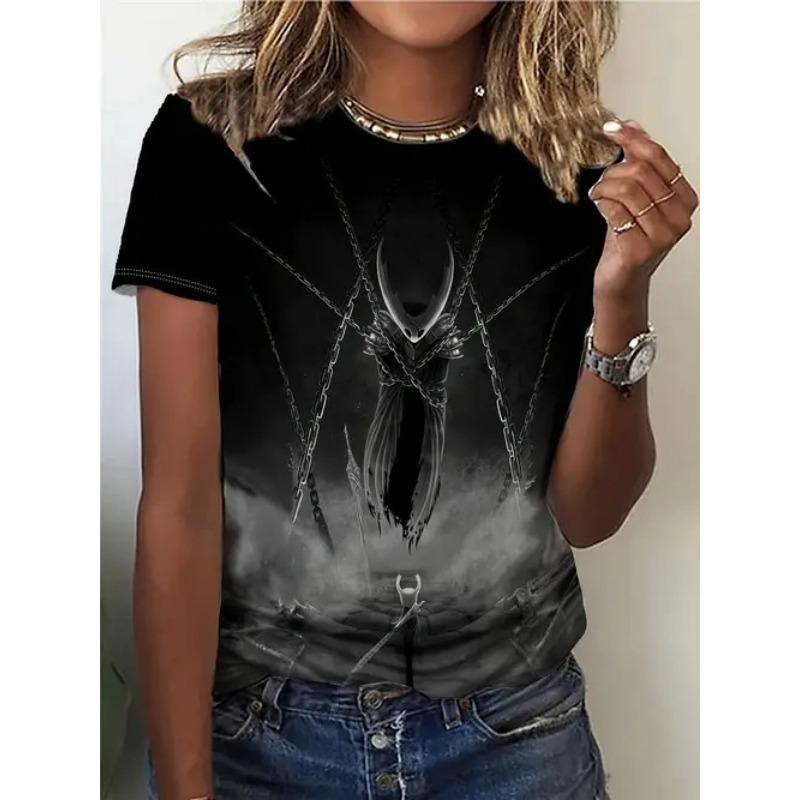 Women s Casual Short Sleeve Fashion Printed Top Loose T-Shirts Women’s 6XL