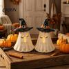 Leuchtende Harzornamente Hexenhut Geist Teelichthalter, Vintage Halloween Tischdekoration Dekorationen mit warmem Schein für Bauernhaus Kaminsims