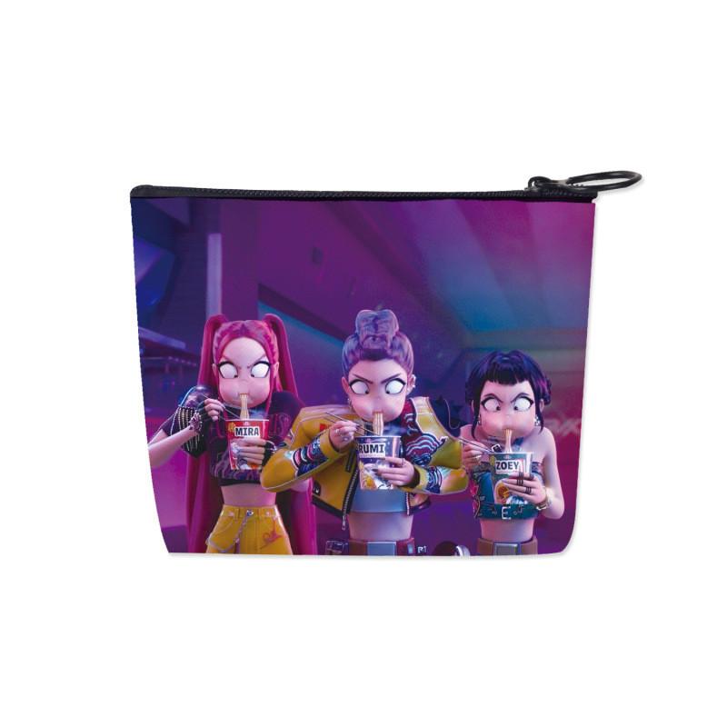 Kpop Demon Hunters Pen Case Large Capacity Pu Storage Bag For Students And Office Use