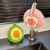 Süße Avocado Spülreinigungskugel Antihaftöl Geschirrtücher Küchenreinigungswerkzeug Blume Kratzfest Spülschwamm
