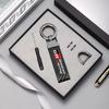 1PC Carbon fiber Car Keychain Key Ring Metal Leather For Toyota GR GAZOO RACING Toyota Yaris Hilux Corolla Prius Accessories