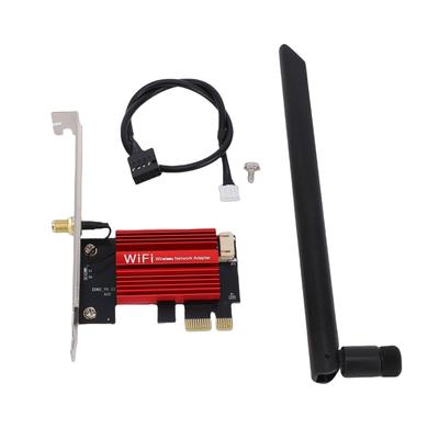 WiFi6E PCIe WiFi Card 4174Mbps 3 Band Bluetooth 5.2 Wireless Adapter PC Desktop PCIe Network Card for Win 10 11 for