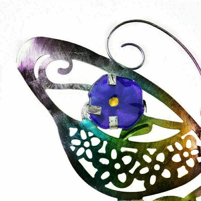 Outside Statues Yard Large Metal 3D Butterfly Home Decorative Wall Art Fence Sculpture Ornament Gift Garden Accessories