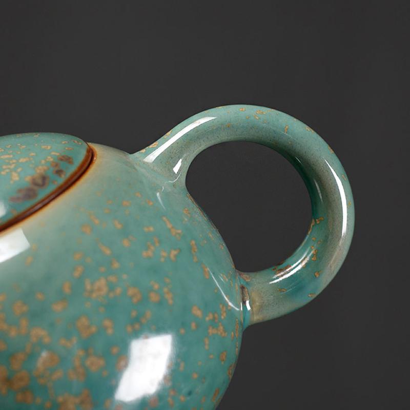 Green Ceramic Teapot Xishi Tea Pot 200ml