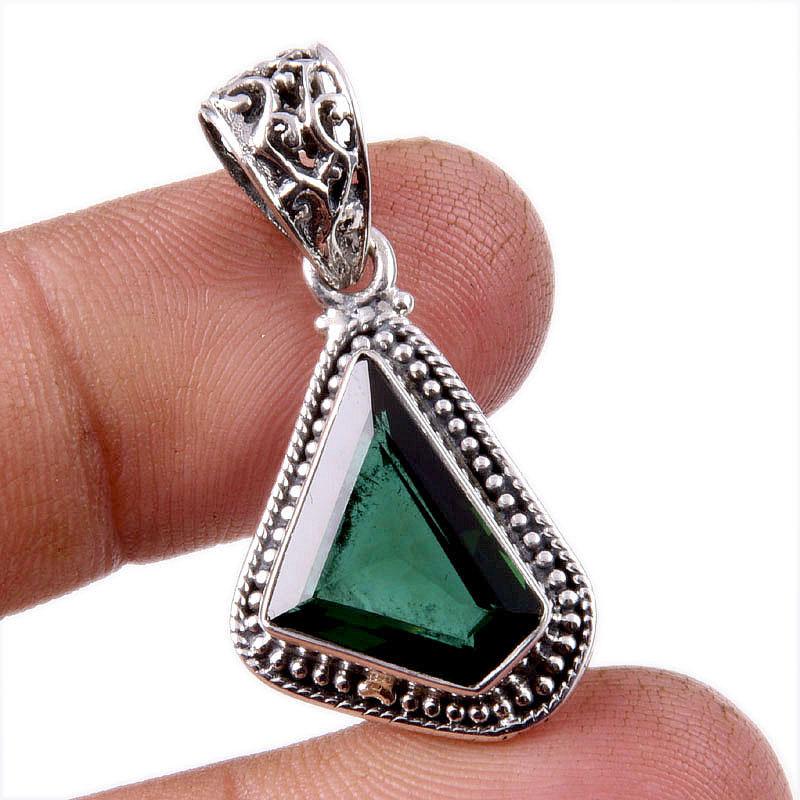 

Natural Moldavite Gemstone Handmade 925 Solid Sterling Silver Pendant 1.25 W0v94