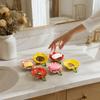 Sunflower-shaped Ceramic Soap Dish Non-slip Draining Tray Ceramic Soap Tray Compact Vintage Soap Holder Bathroom Decoration