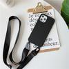 Crossbody Lanyard Matte Silicone Soft Case For iPhone 15 Pro Max 14 13 12 11 XR XS X 7 8 Plus Necklace Strap Shockproof Cover