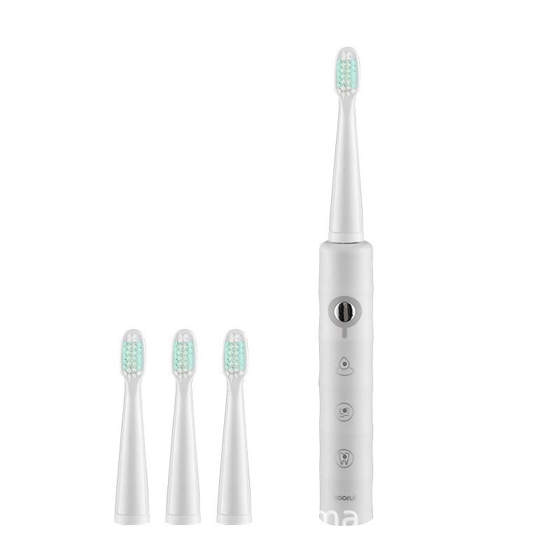 

Электрическая зубная щетка Sonic с 5 передачами, USB-перезаряжаемая, IPX7, водонепроницаемая, мягкая зубная щетка, электронное отбеливание зубов, таймер, щетка белый