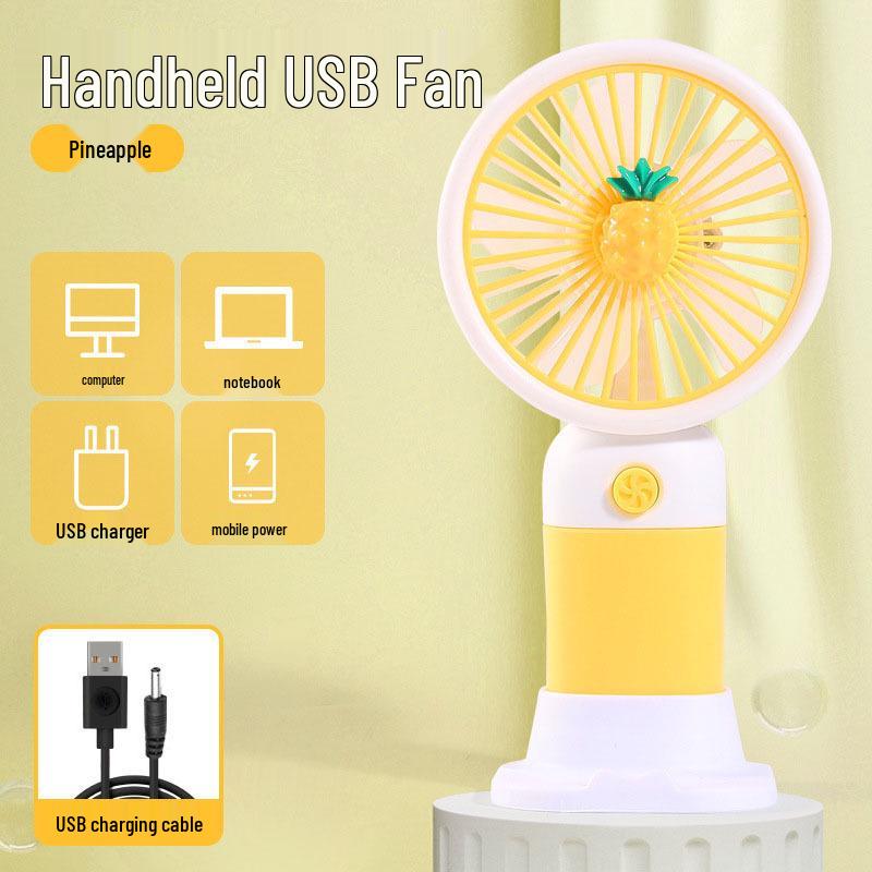 

USB Portable Mini Handheld Fan, Rechargeable Electric Desktop Fan for Students 14.5*8*4.5 cm лимонно-желтый