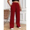 Straight Leg Sports Pants2025 Women Clothes Casual Sweatpants Drawstring Vertical Stripes Straight Sweat Pants