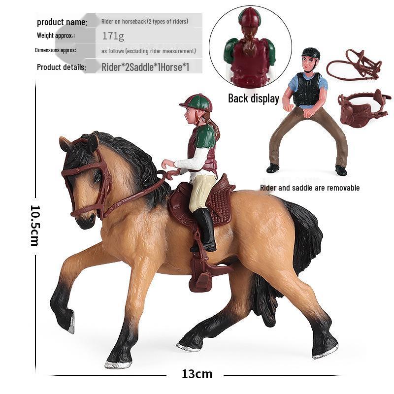 Farm Animal and Human Figures Playset with Fences: Rabbit, Sheep, Donkey, Cow - Parent-Child Simulation Toy