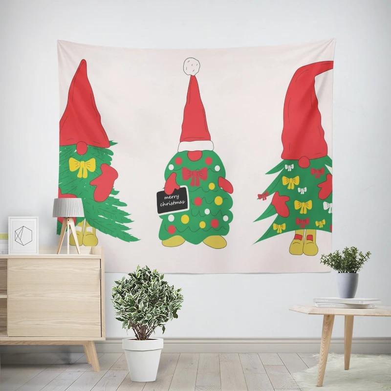 Natal Ano Novo Árvore de Natal Boneco de Neve Padrão Tapeçaria Sala de Estar Sofá Interior do Carro Tapeçaria Decorativa