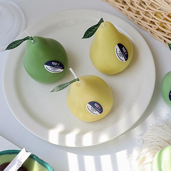 Decorative Scented Candle Innovative Banana Charming Pear Peach Fruit Wax Candle Home Decor
